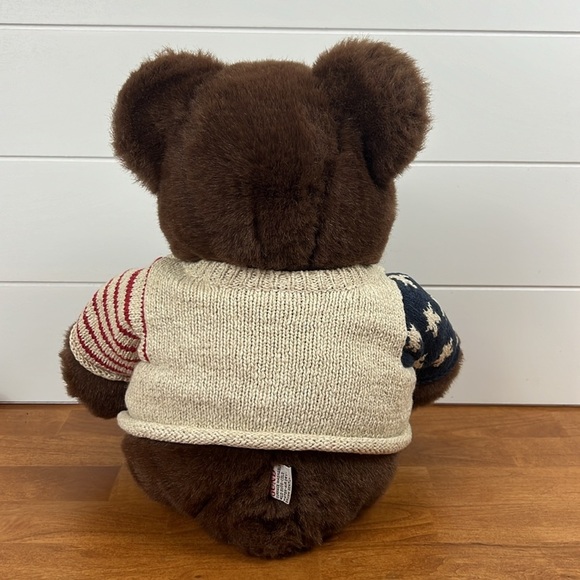 Gund Americana teddy bear knitted American flag sweater 18” - Picture 2 of 6